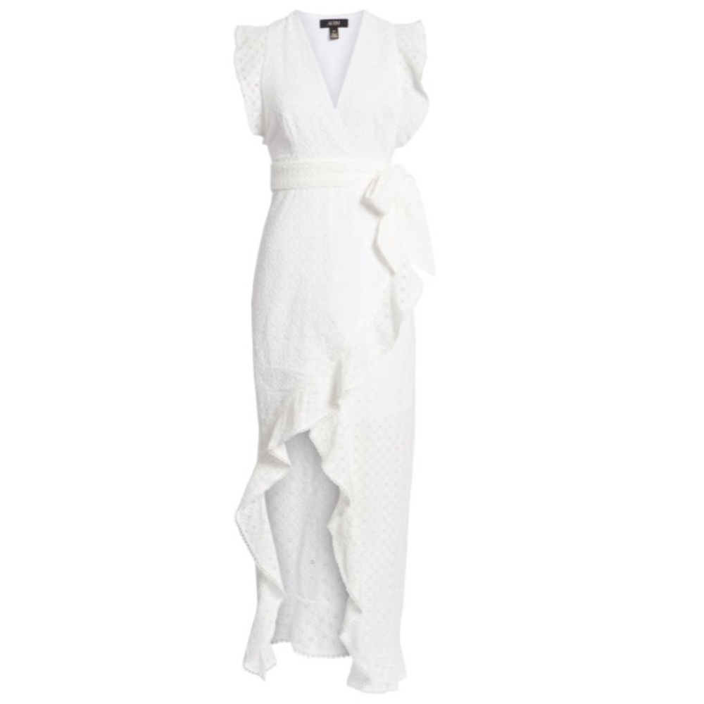 AFRM “Andrea Eyelet Ruffle Wrap Dress.” - Picture 3 of 3
